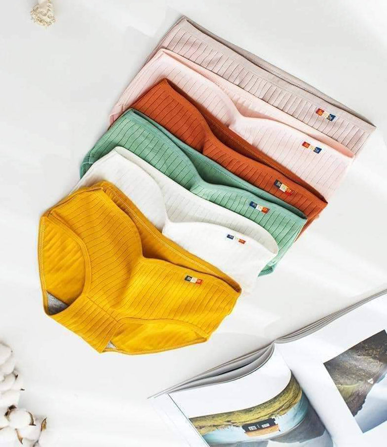 Luxurie Style Ribbed Cotton Panties Set
