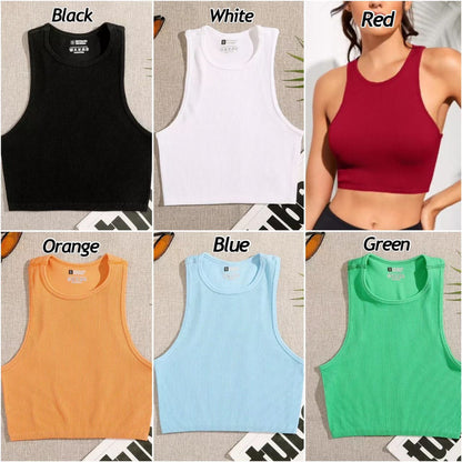 Luxurie Style SculptFit Ribbed Crop Tank